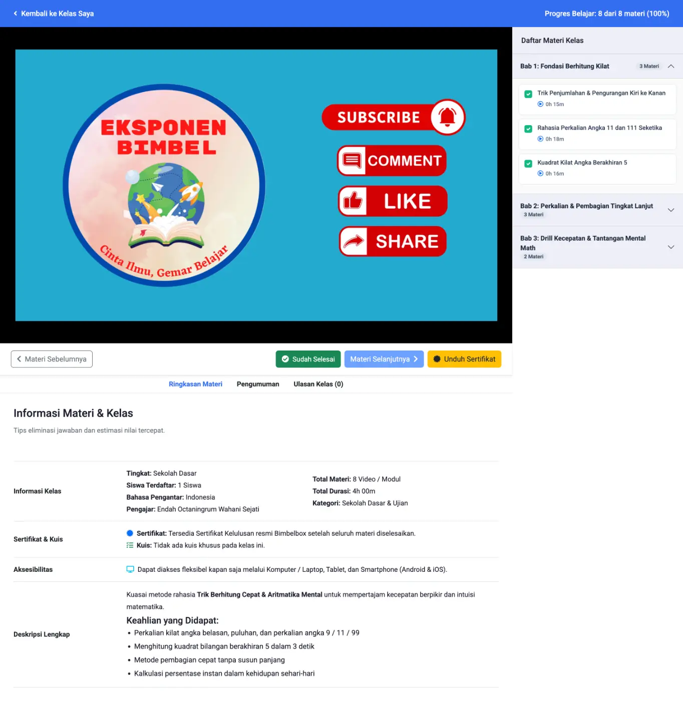 Kelas Player Page