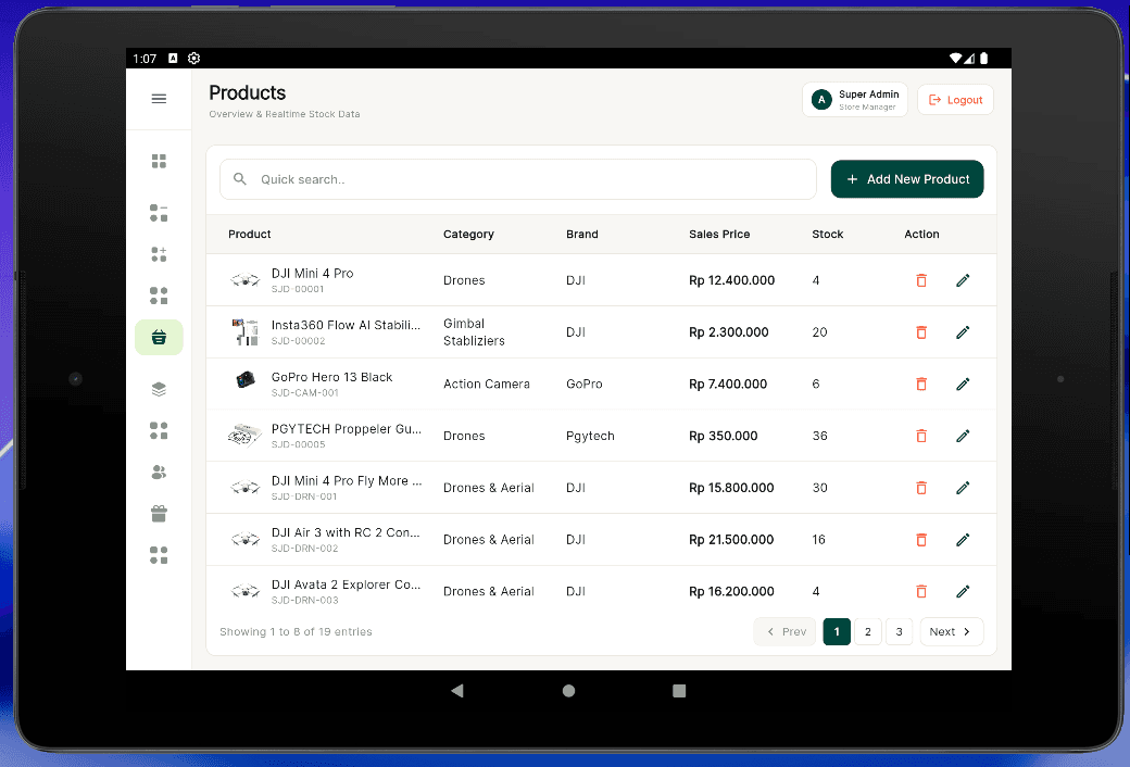 Products Page